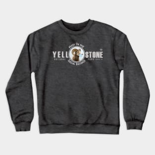 Yellowstone Bighorn Mask On & Social Distance - dark Crewneck Sweatshirt
